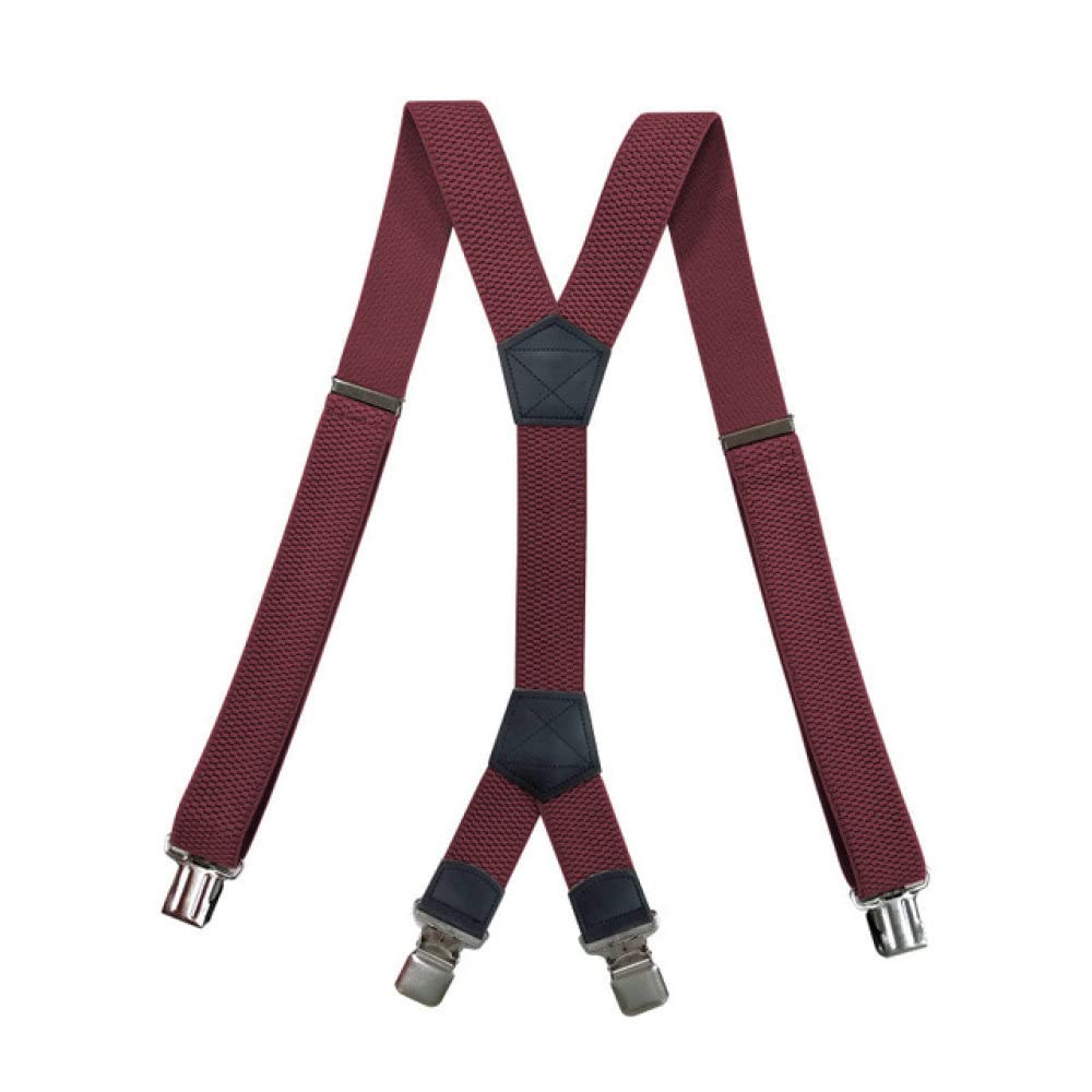 Cinturones Tirantes para Hombre en Forma de X, Tirantes para Hombre, Resistentes, de Gran tamaño, con Espalda en X y 4 Clips Fuertes, Correa elástica Ajustable para Pantalones, Acc