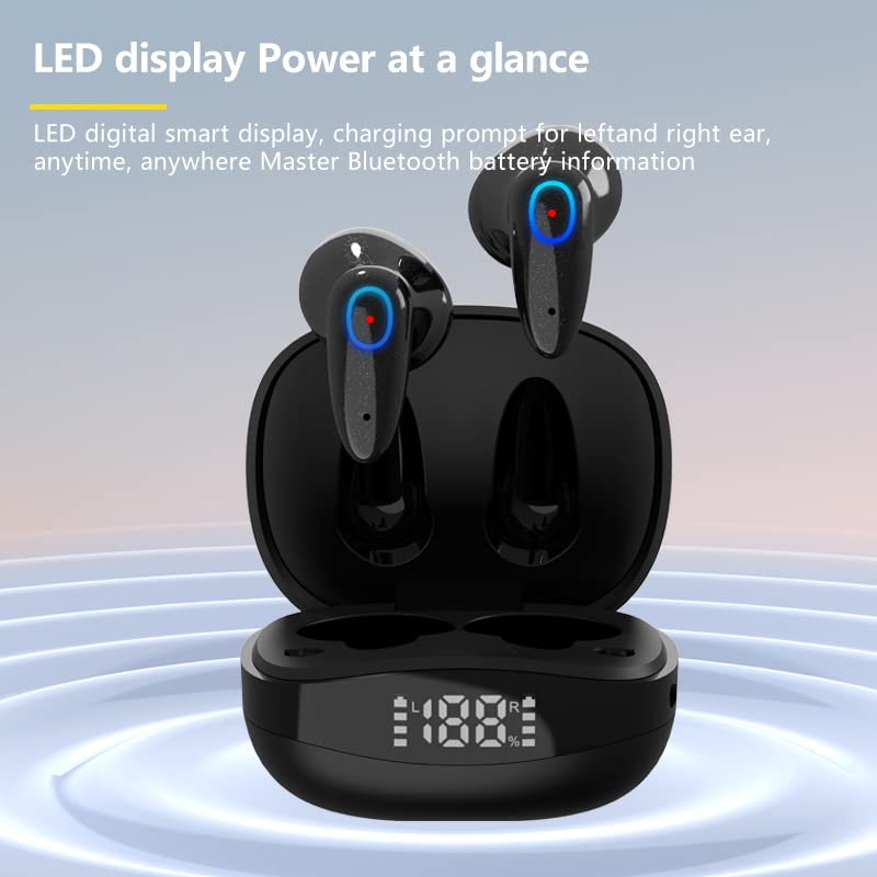 Bluetooth Kopfhörer Kabellos,in Ear Kopfhörer Bluetooth 5.3 mit Dual HD Mikrofon,40Std Immersiver Premium Sound Ohrhörer,IP7 Wasserdicht Earbuds,für iPhone Samsung Android Huawei Samsung, Schwarz – Bild 4