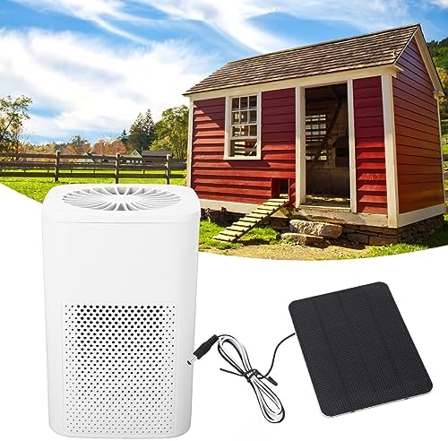 YUMILI Hava Temizleyici Taşınabilir Yüksek Verimli Güneş Enerjili Hava Temizleyici 10W Monokristal Silikon Panelli Araba, Köpek Evi, Tavuk Kümesi Malzemesi - Görsel 4