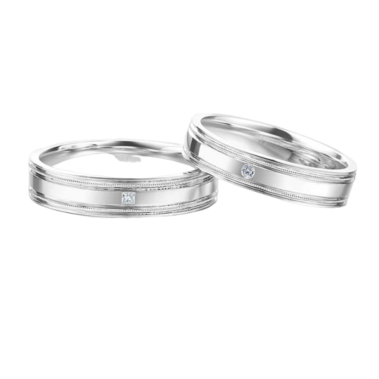 Anillo para hombre de platino auténtico, 4,5 mm, PT950, oro auténtico, anillo de compromiso, apto para hombres, talla 65 (20,7)