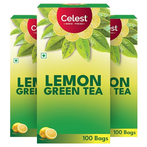 Image of Celest Lemon Green Tea for Weight Loss - 100 Teabags | Green Tea