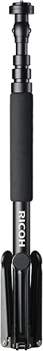 Miniatura 3 de Ricoh Theta Stand TD-1 soporte de monopié compacto, estable y versátil que es compatible con todos los modelos Theta. (910821) negro