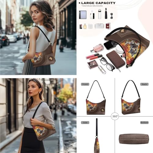 Lotusorchid Wallet Purse Shoulder Bag Set for Women, PU Leather Handbag Shoulder Bag and Wallet3