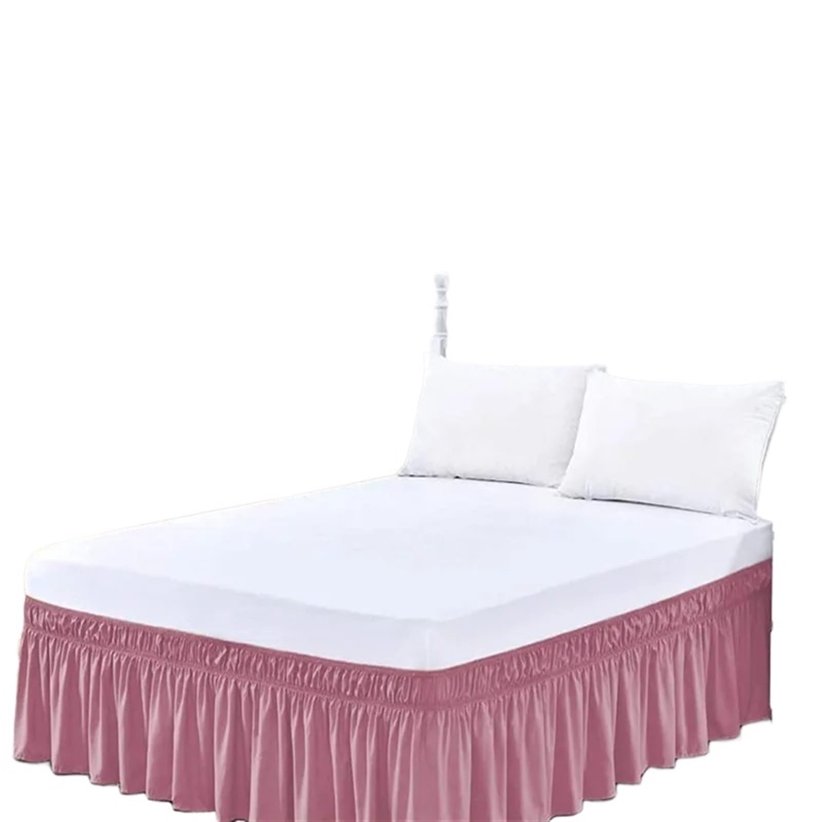 Cubre somier 140x200 faldas de cama con volantes de 38cm alto elástico Pretty Comfort