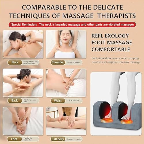 Tappetino per massaggio completo del corpo, materasso vibrante pieghevole con 20 teste, massaggio elettrico riscaldato per alleviare il dolore cervicale e lombare