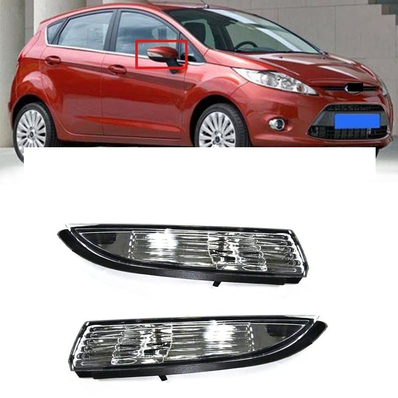Hlyjoon Paire Clignotants LED Rétroviseurs Pour Ford Fiesta 2009-2015 – Indicateurs Dynamiques Latéraux Lumineux