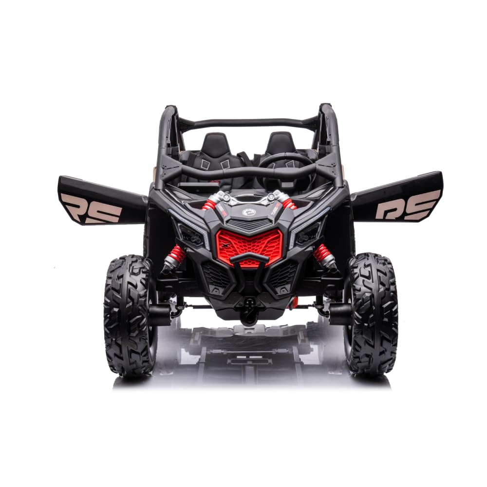 DE VES SPORT Can-Am Maverick Électrique 24 V | Buggy Tout Terrain pour Enfant avec Licence Officielle, 2 Places, Roues en Caoutchouc EVA et Suspension – pour Enfants de 1 à 7 Ans