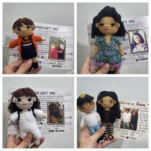 Muñeca de crochet personalizada miniatura 3