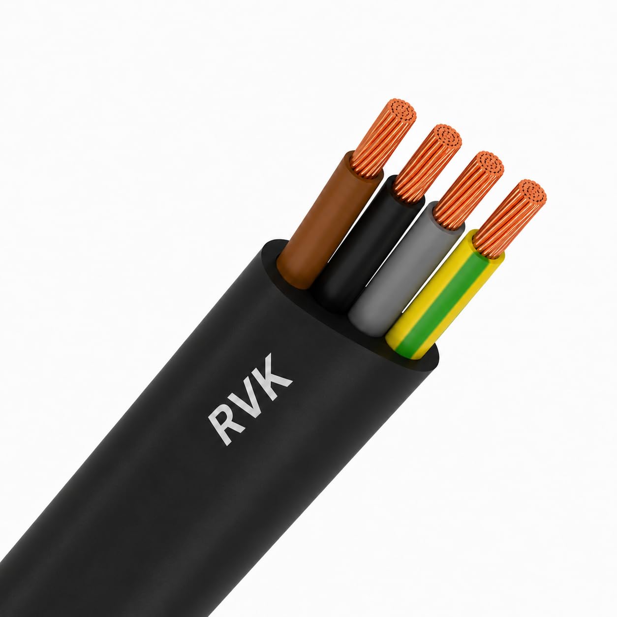Cable RV-K 4x1,5mm² 0.6/1kV 25 Metros - Manguera RVK Tetrapolar Exterior Negro - Instalaciones Interiores y Exteriores