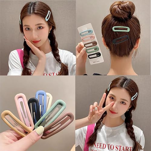 6 pinzas para cabello matte colores candy miniatura 2