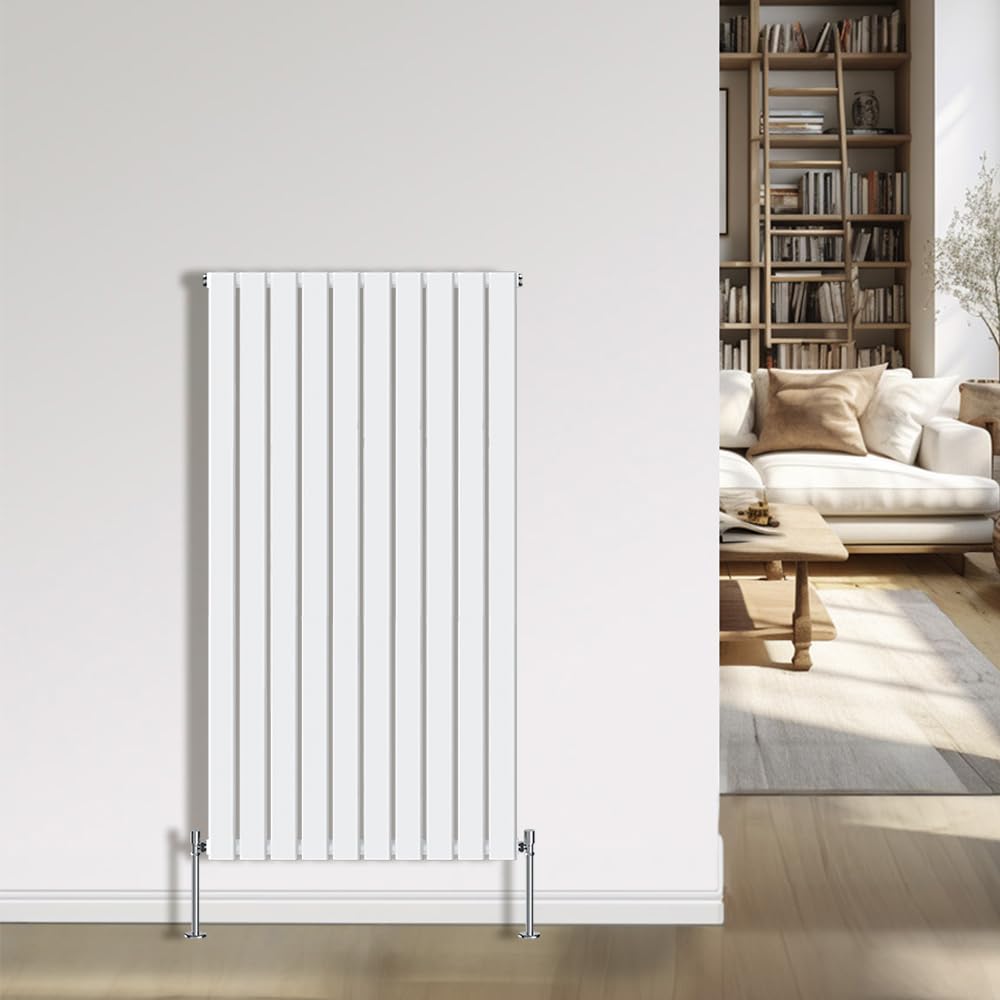 NRG White Radiator 1600x680mm- Single Flat Panel Interior Bathroom Radiators — image 1