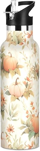 Miniatura 15 de Reusable Water Bottles with Straw Lid Nature Shark Pirate Style Vacuum Insulated Leakproof and BPA Free for Travel, Camping, Sports