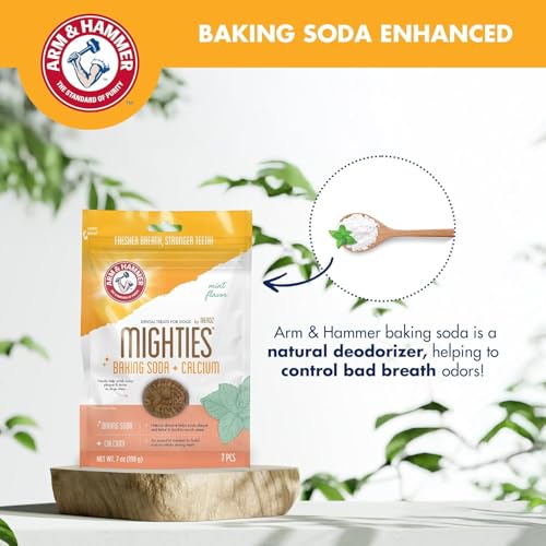 Arm & Hammer Mighties Treadz Dental Dog Treats, Puffer, Mint, 7 Ct, 2-Pk - image 4