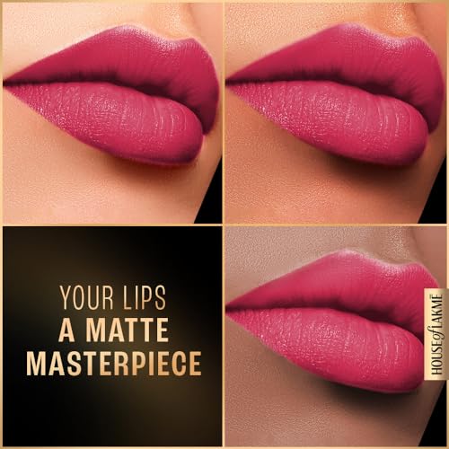 Image of Lakme Forever Matte Liquid Lip Colour, Long-Lasting Liquid Lipstick, Lightweight & Transferproof, Smudgeproof - Cherry love 5.6ml (Pack of 2)