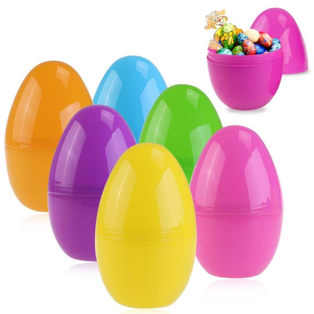 Lankater 12pcs Coloured Plastic Eggs for Kids to Fill with Easter Treats Spring & Easter Party Bag Fillers Prizes