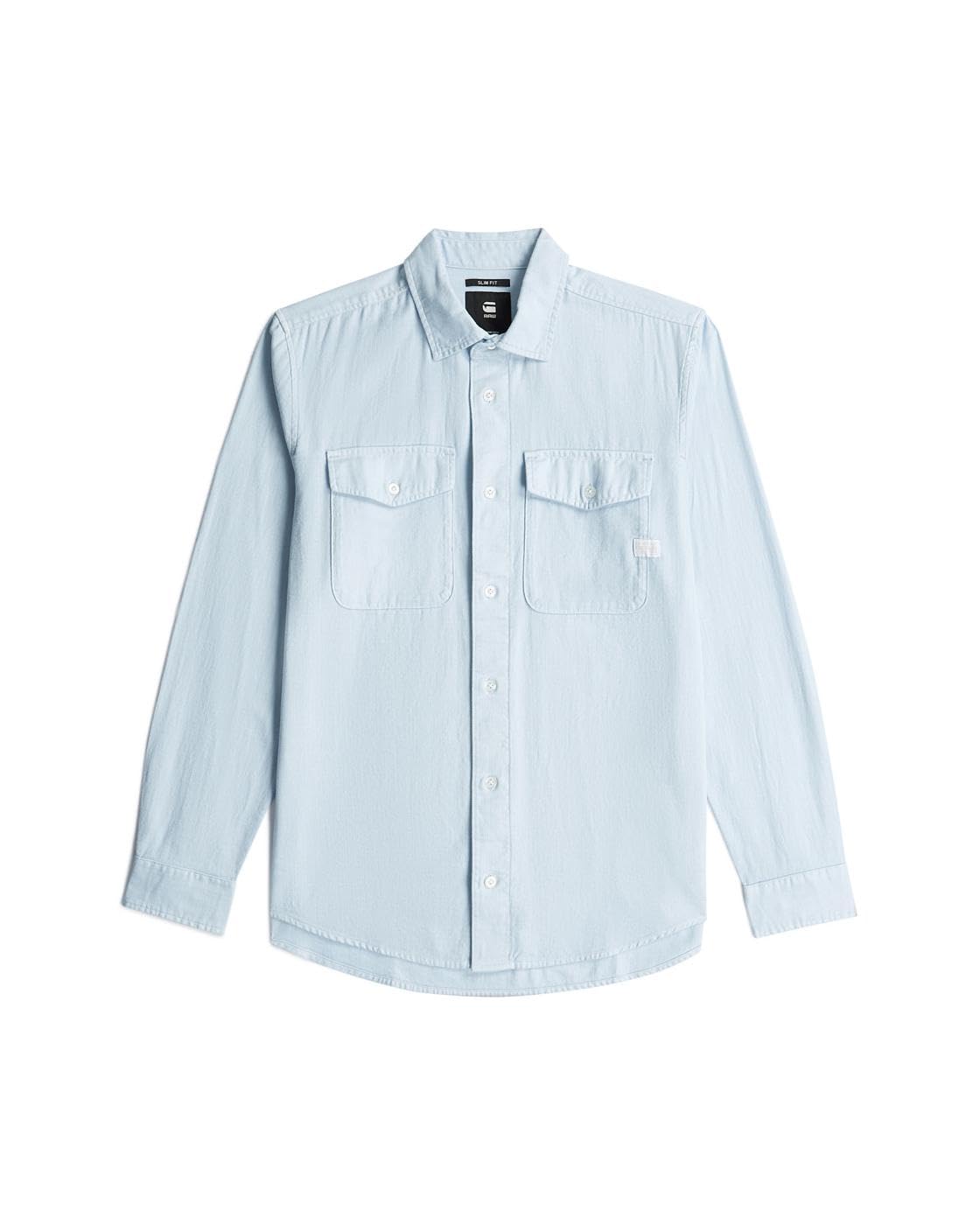 G-Star Men's Marine Slim Long Sleeve Shirt, Size: L, Color Blue