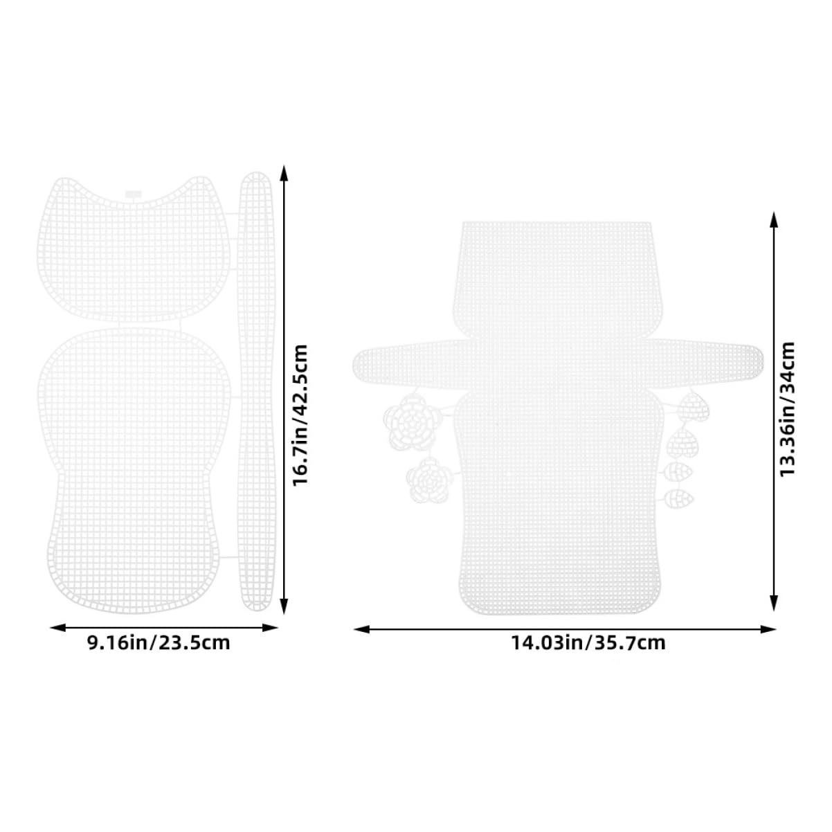 BESTonZON 10Sets Mesh Plastic Sheets for Crafting Lightweight Canvas for Creative Projects for Embroidery and Weaving Safe for All Ages Portable Design for Easy Use