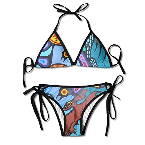 Women The Strength Mother Nature Printing Sexy Two-Piece Bikini Set Beach Bathing Suit