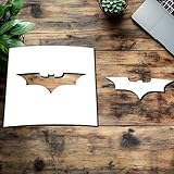 Bat Symbol Inspired Stencil 10 x 10 Inch Reusable Mylar Template for Scrapbooking, Wall Art, Painting and DIY Crafts