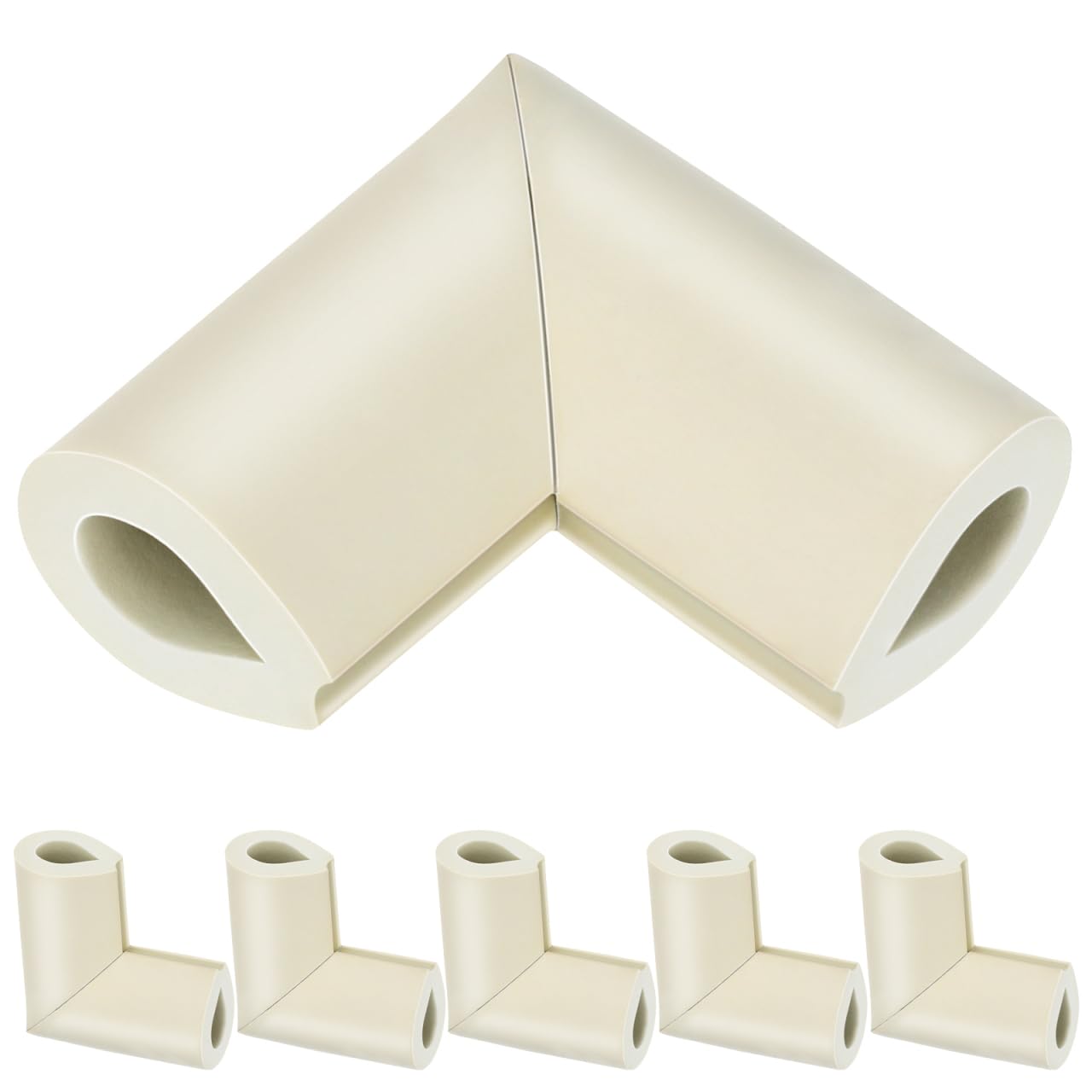 Toddmomy 12pcs Foam Corner Protectors, U Shaped Corner Protective Covers for Furniture Table Protector Photo Frame White
