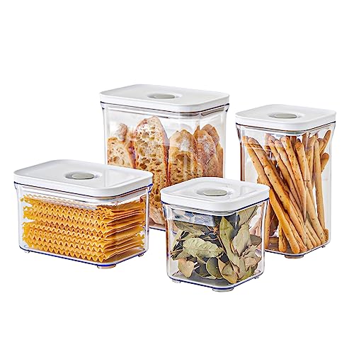 Premium Airtight Food Storage Containers 4-piece/Set, BPA Free, 100% Leak Proof, Keep food fresh up to 5 times longer than non-v