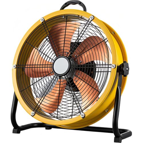 Industrial Drum Fan High Velocity Air Circulator with 3-Speed Aluminum Blades Heavy Duty Metal for Basements Warehouses Factories and Patios