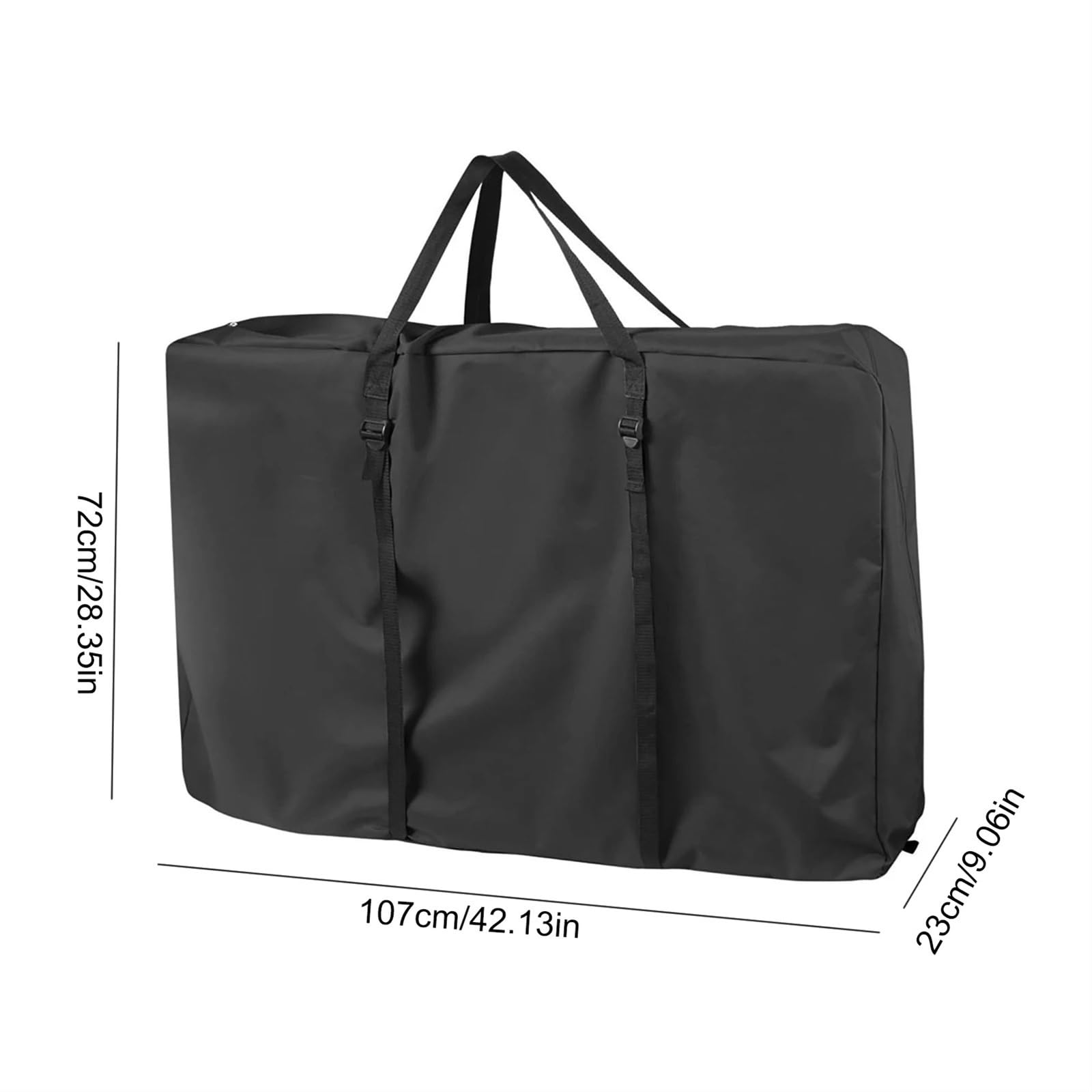 Borsa portaoggetti nera in tessuto Oxford resistente e impermeabile, set di mobili da giardino, coperture, cuscino da esterno, sedia pieghevole, organizer for scooter