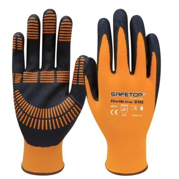 Guantes de nitrilo con rayas en la palma Fit-o-lite Strings
