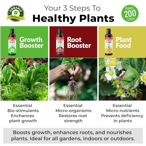 Image of Casa De Amor Plant Growth Kit 3-in-1 Liquid Plant Nutrition Boost Growth, Enhance Roots, and Nourish Plants | Ideal for Indoor and Outdoor Gardens (4 packs of 200 ml)