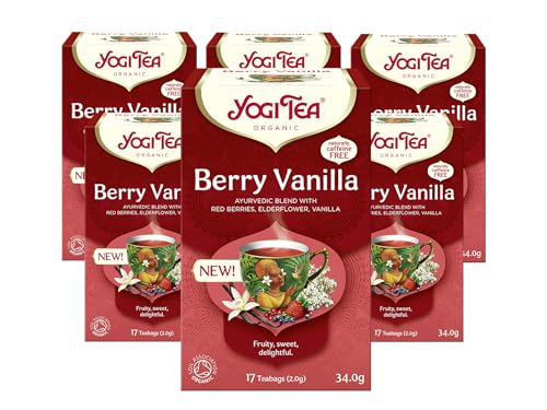 Yogi Tea, Berry Vanilla, Organic Herbal Tea, Naturally Caffeine F...