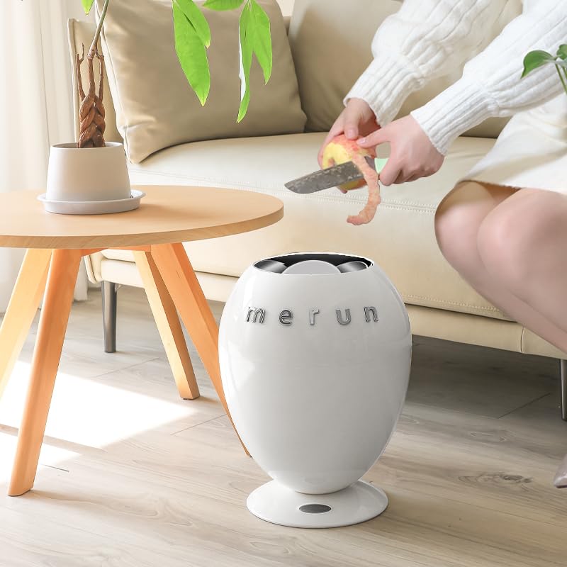 Smart Induction Garbage Can Creative Dinosaur Egg Shape 10L White Simple Cute Living Room Bedroom Kids Room