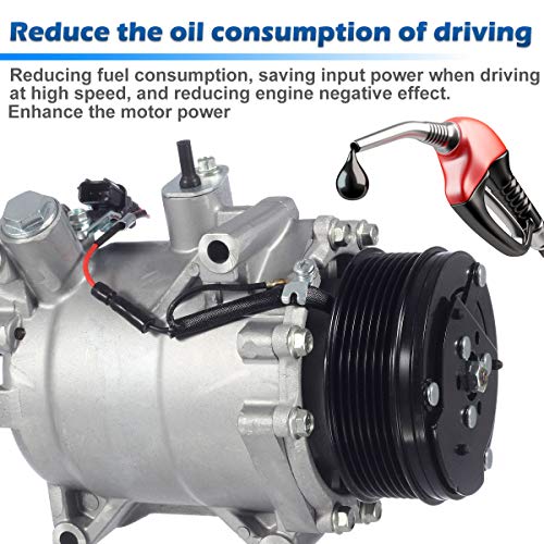 AUTEX AC Compressor & Clutch CO 4920AC 97580 Replacement for Honda CR-V 2007 2008 2009 2010 2011 2012 2013 2014/Acura RDX 2007 2008 2009 2010 2011 2012 - Thumbnail 6