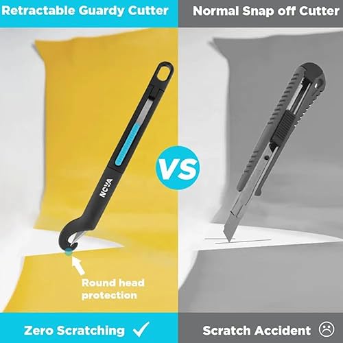 Miniatura 4 de Nova Corte retráctil de la guardia, cuchillo del cortador del vinilo para el embalaje del coche, herramienta del corte de la seguridad de la