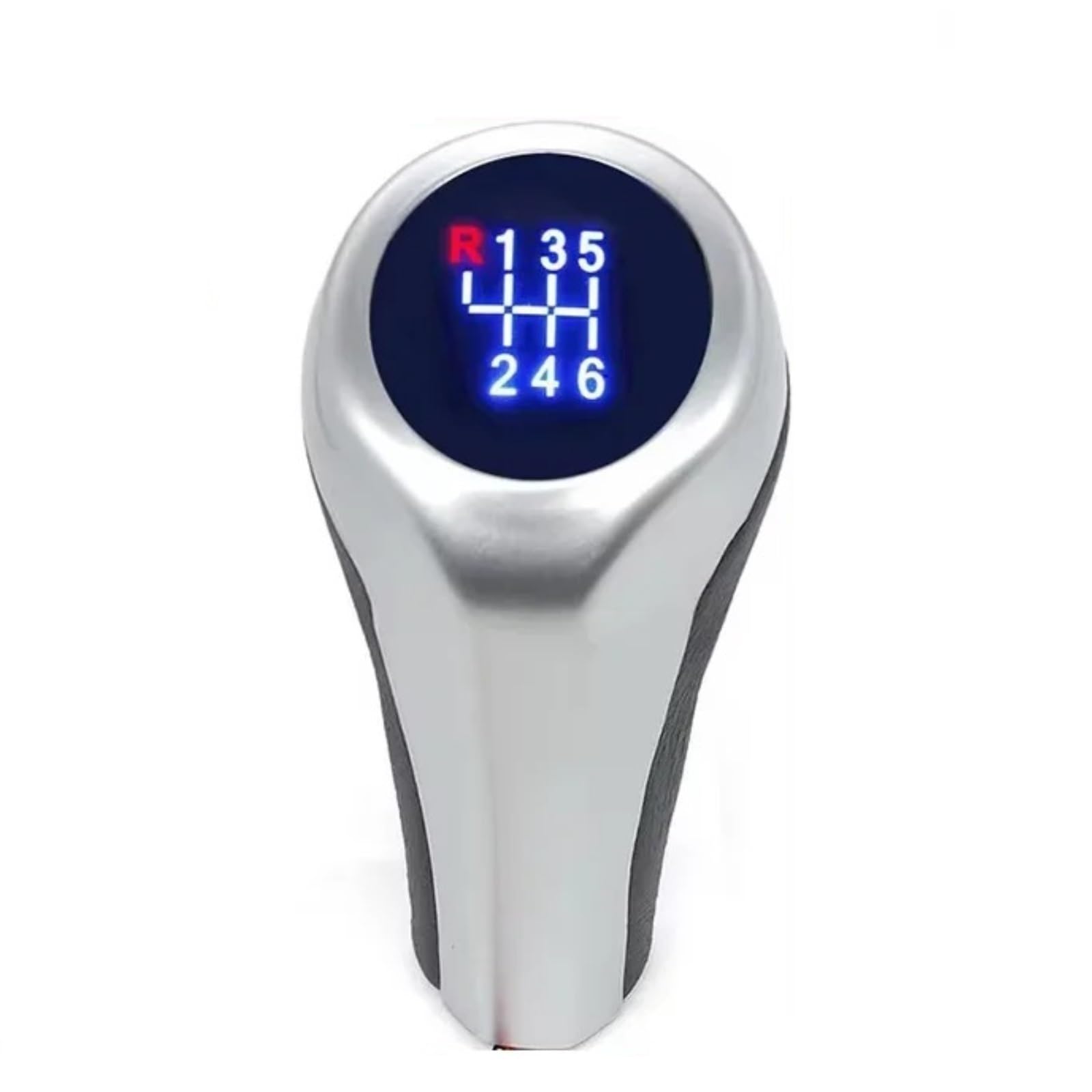 DWTNMEX Gear Shift Knob for BMW E30 E32 E36 E39 E34 Z3 Etc Car Shifter Lever Head 5/6 Speed Manual Gear Shift Knob Leather Perforated(SQ-052-6speed)