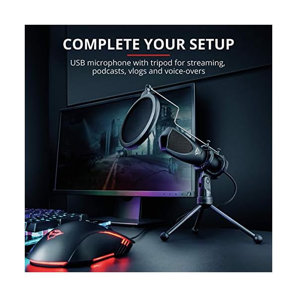 Trust Gaming GXT 232 Mantis Streaming PC Gaming Mikrofon, Schwarz (Renewed) – Bild 4