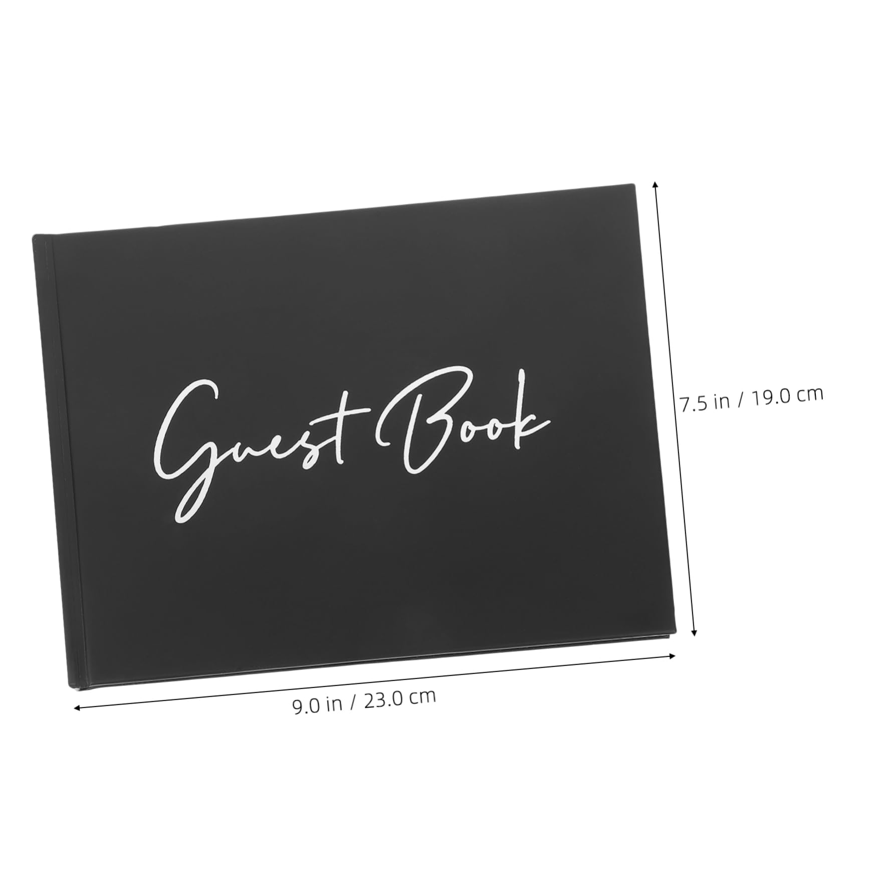 NUOBESTY Libro degli Ospiti Matrimonio in Carta e Plastico Nero Set 1 per Registrare Dediche e Firme in Occasione di Decorazione e Festa Nuziale