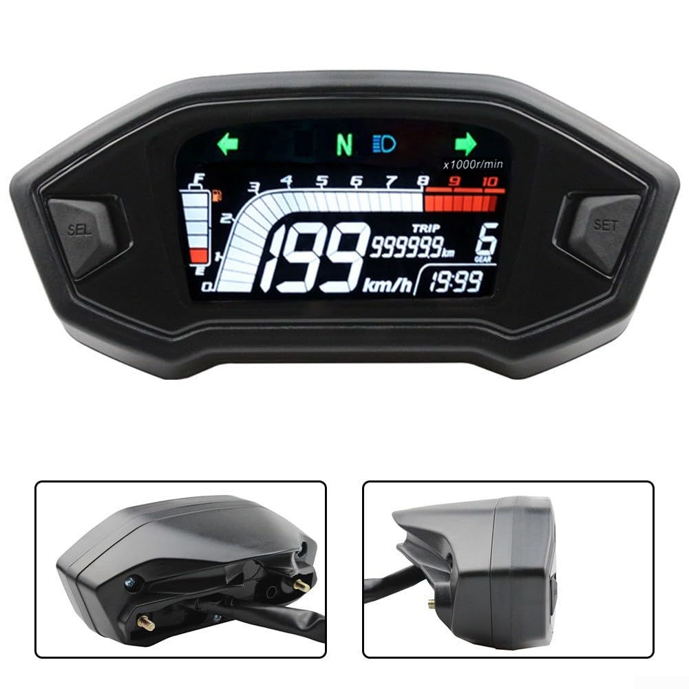 Contachilometri Induttivo LCD per Moto per atv Impermeabile Contachilometri