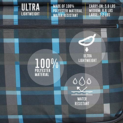 Lucas Ultra Lightweight Carry On - Softside 20 Inch Expandable Luggage - Small Rolling Bag Fits Most Airline Compartments - Durable 4-Spinner Wheels Suitcase (Old School Navy) #TOP6