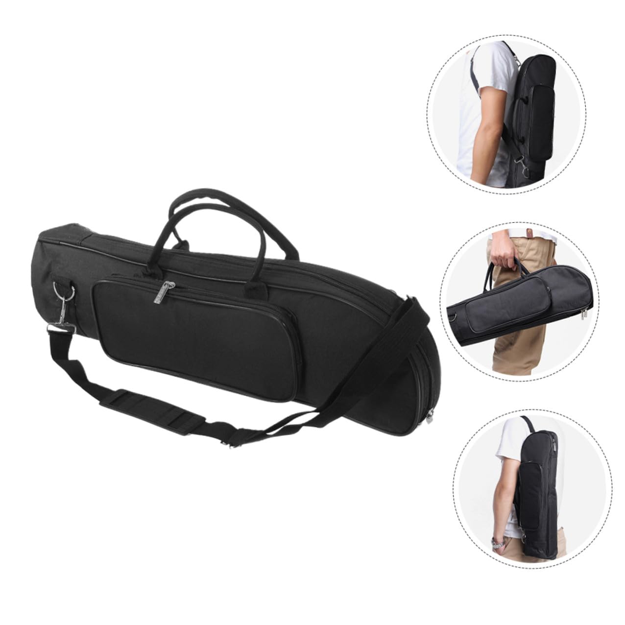 Funda Para Trompeta Pequeña, Bolso De Mano Tela Oxford Acolchada, Estuche Resistente Al Desgaste Para Músicos Jóvenes, Correa De Hombro y Compartimentos De Almacenamiento