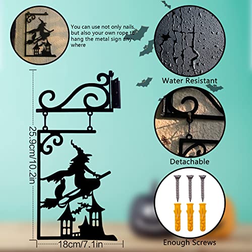 Fxtnkyy Halloween Decorations,Metal Vintage Black Witch,Metal Halloween Yard Decorations,Mysterious Witch Statue,Christmas Door Frame Decorations,For Scary Party Porch Yard (Witch) #TOP1