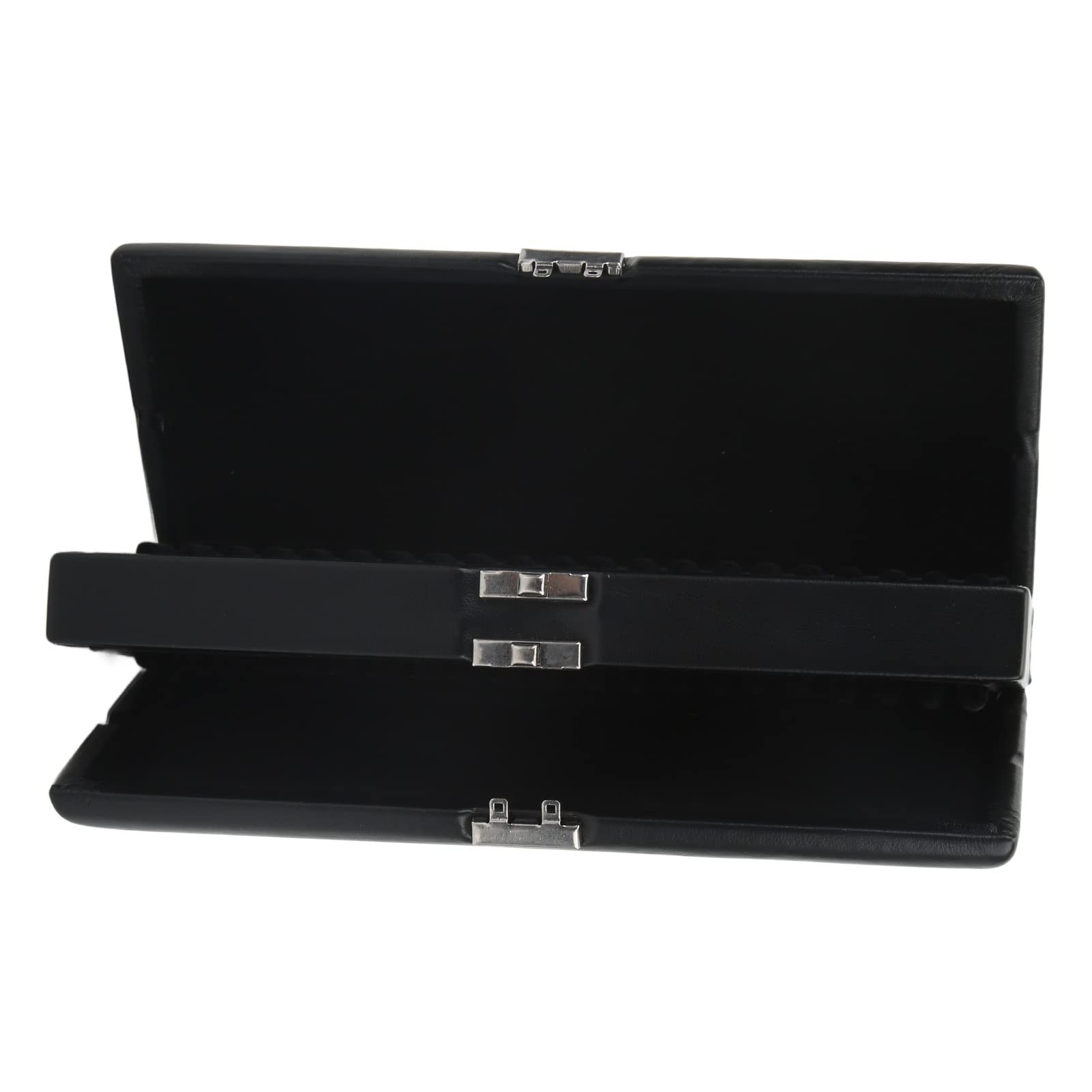 Professional 2 Layer R EED Case detiene 40 R EED, pelle PU con morbido design anti -perdita per fodera interno per oboe, accessori sassofoni per clarinetto (nero)