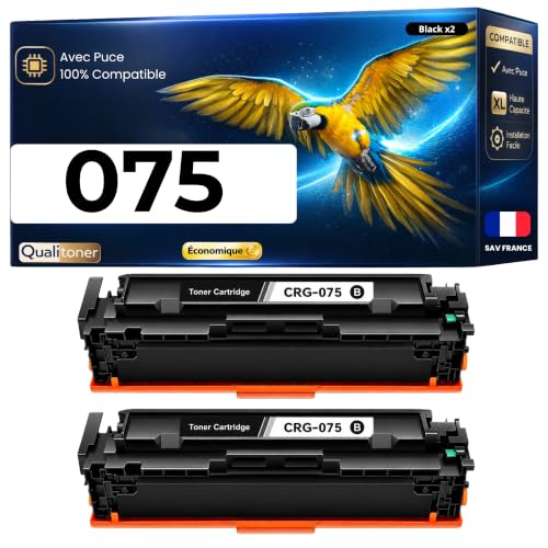Toner CRG075 noir haute capacité pour Canon i-SENSYS et imageCLASS LBP-646Cdw avec puce