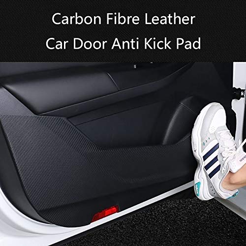 Car Door Anti Kick Pad Stickers For Honda Accord 2018+ 10Th Protector Carbon Fibre Leather (Black) #TOP1