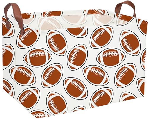 Image of Essme Rectangular Football Baskets ,Kids Storage Box,Toy Bin for Boys with Handles for Room Decor, Kids Basket,Shelf Basket,Toy Organizer(Footballs)