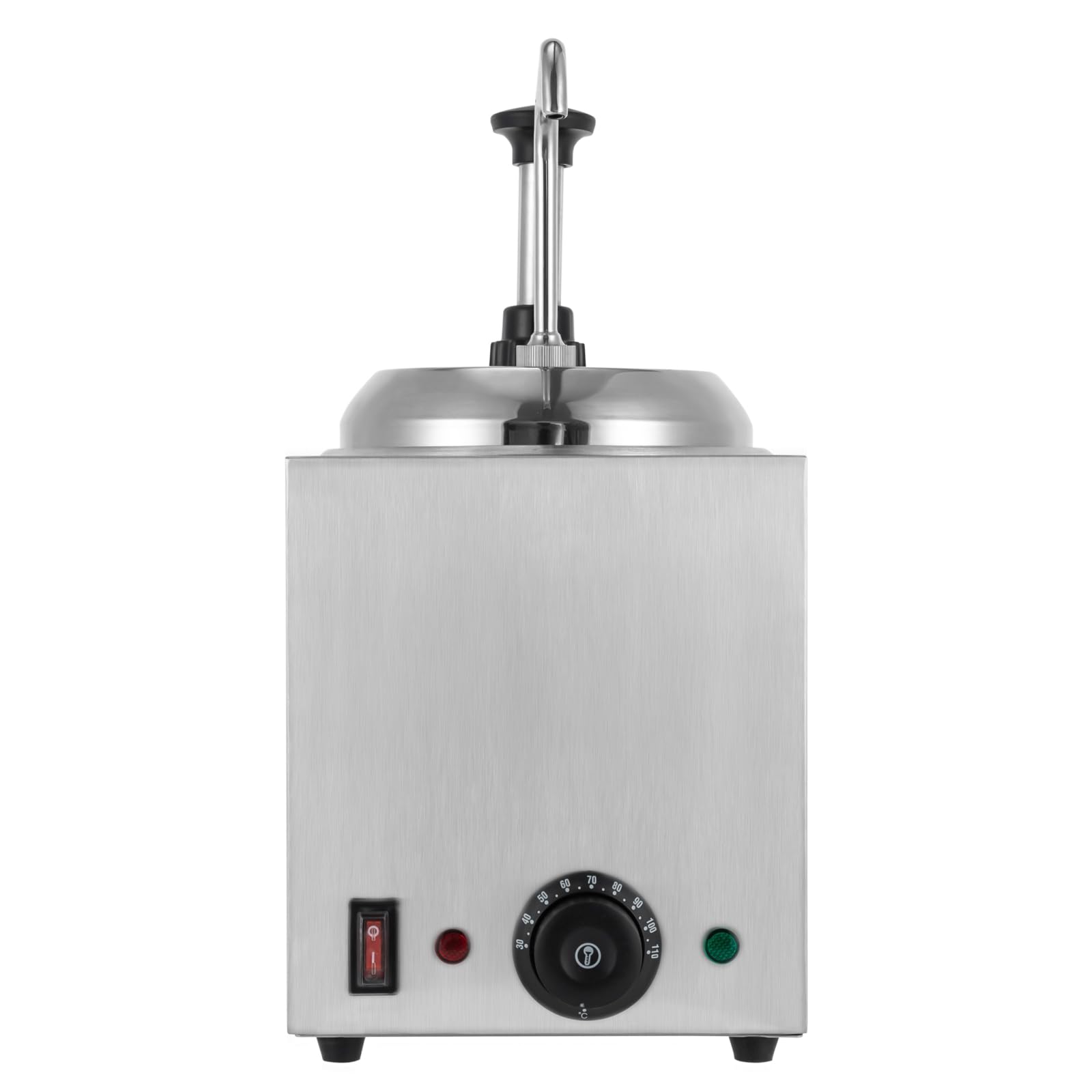 Dispensador de salsa de acero inoxidable, 2,5 litros, dispensador de salsa eléctrica, bomba de temperatura ajustable, 800 W, dispensador de chocolate, dispensador de especias para buffet,