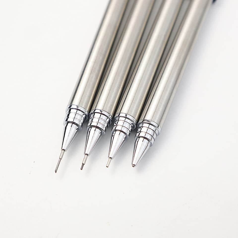 Ołówki Ołówek mechaniczny 0,5 mm/0,7 mm Ołówek automatyczny metalowy do profesjonalnego malowania, pisania, artykułów papierniczych (0,5 mm) (0,5 mm)
