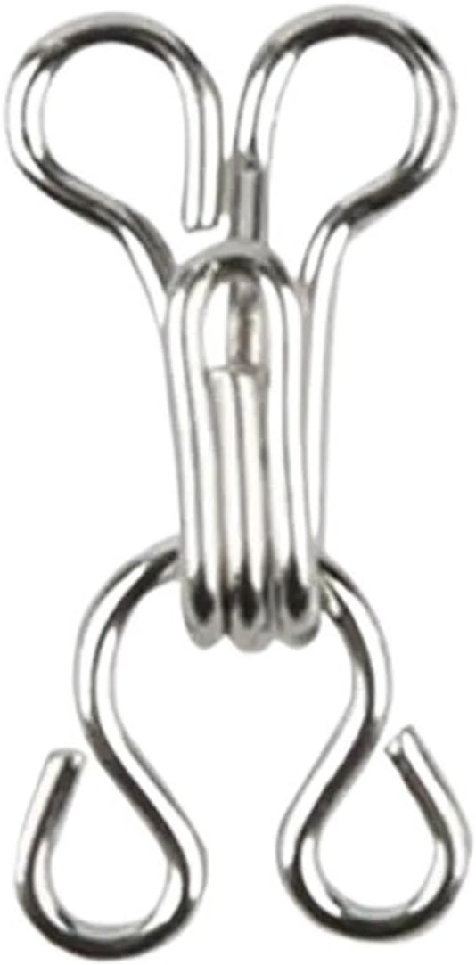 Hook and Eye Sewing 400pcs Sewing Hooks and Eyes Closure for Bra Clothing Trousers Skirt Jackets Fasteners DIY Craft(Silver,A)