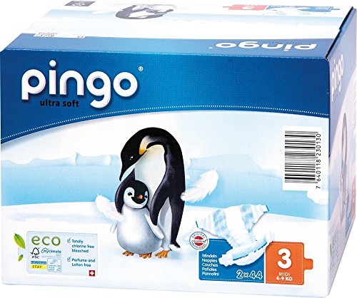 Pingo MIDI Jumbo 0130-02 - Pañales Ecológicos ,Talla 3 (4-9 Kg) 88 Unidades