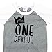 Mr One-Derful Baseball Tee Shirt for Boys 1st Birthday Shirt, Gray, 12 Months