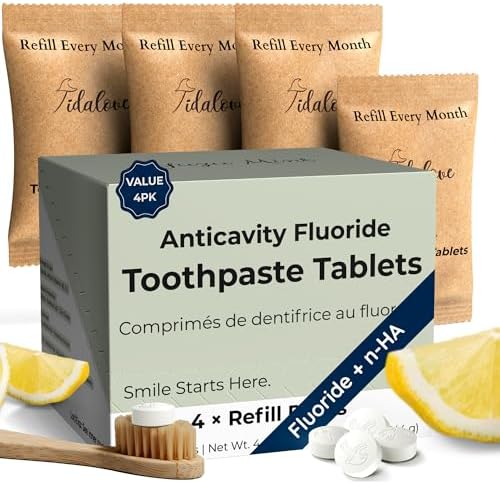 Smile More Toothpaste Tablets with Fluoride, Anti-Cavity, Vegan, ...